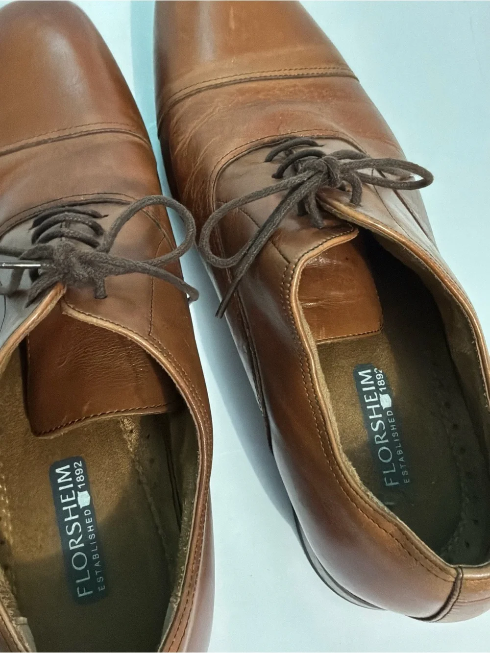 Florsheim Francisco Cognac Cap-Toe Oxford  Memory Foam Mens